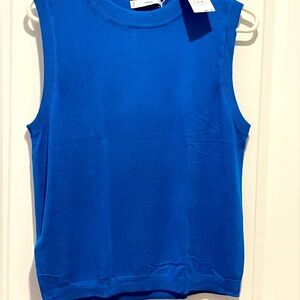 NWT- Beautiful Blue Sleeveless Top for Winter